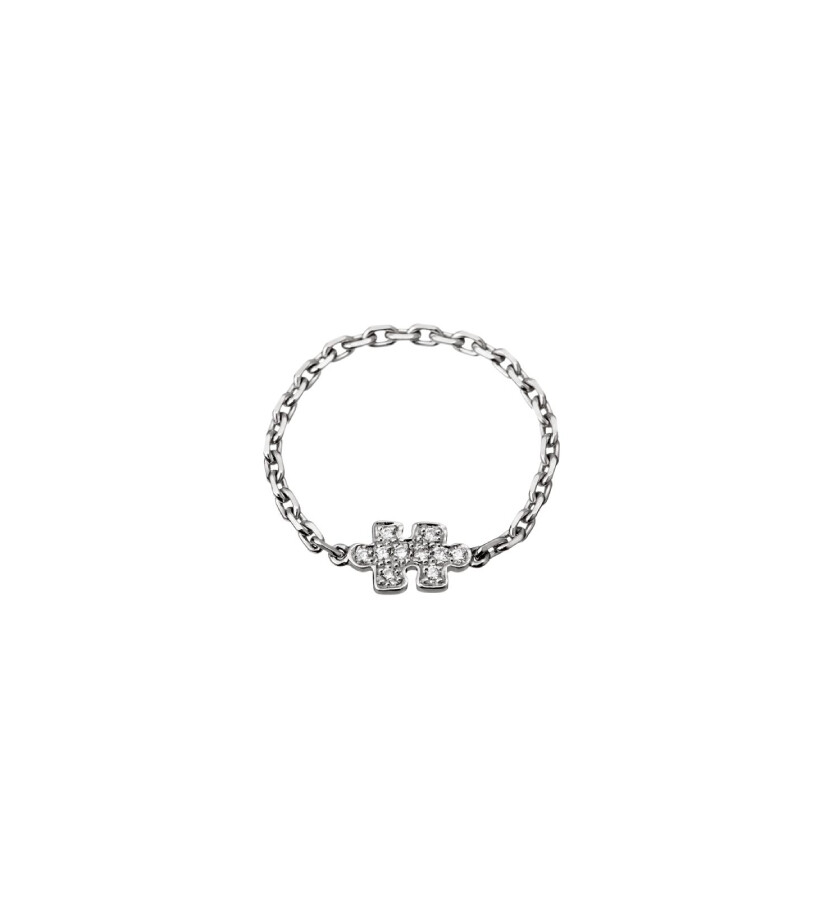 Achat Bague Akillis Mini Puzzle en or blanc et diamants