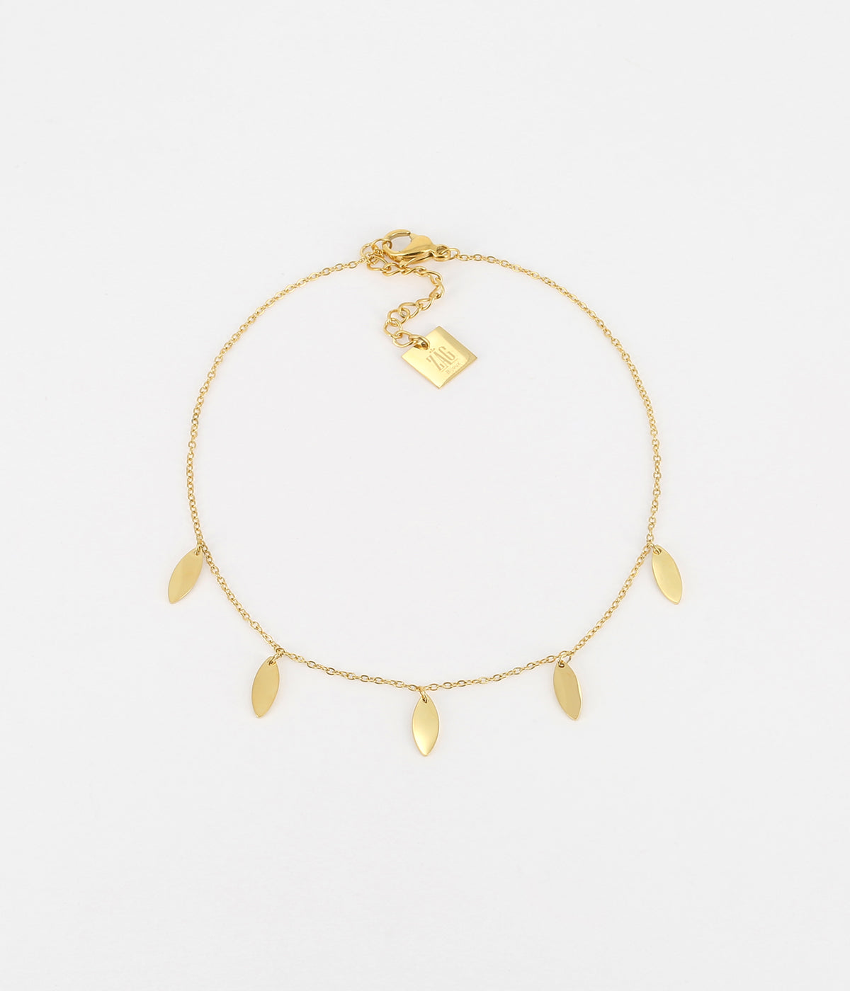 Flora - Acier Doré - Chaîne de Cheville - Zag Bijoux