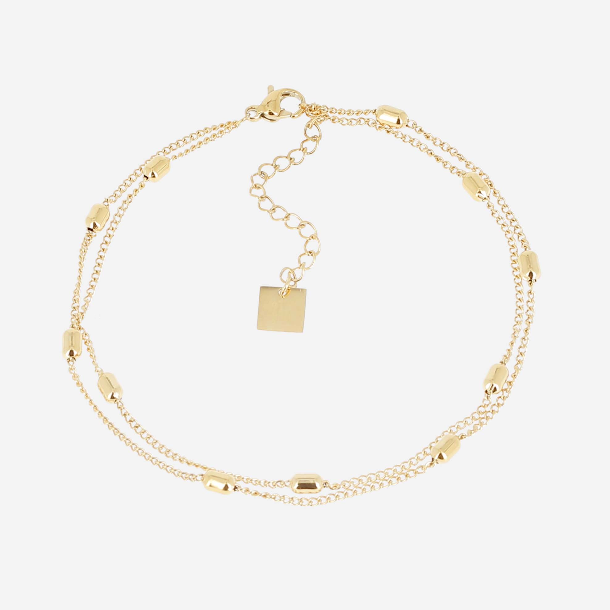 Bella - Acier Doré - Chaîne de Cheville - Zag Bijoux