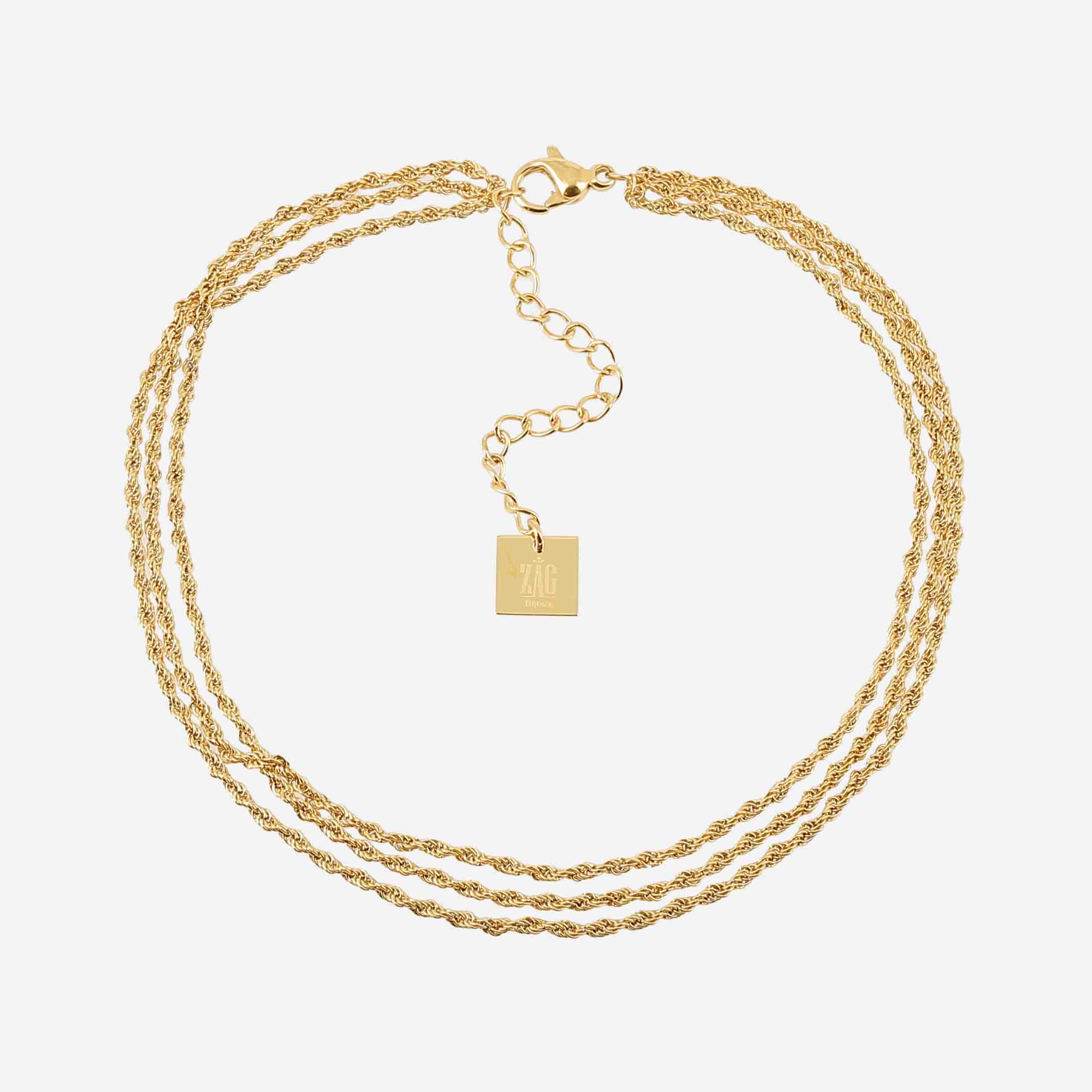 Brigitte - Acier Doré - Chaîne de Cheville - Zag Bijoux