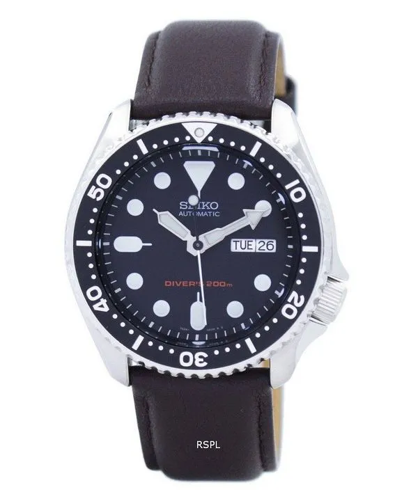 Montre 200M Ratio en cuir marron foncé SKX007K1-LS11 masculine automatique Seiko Diver