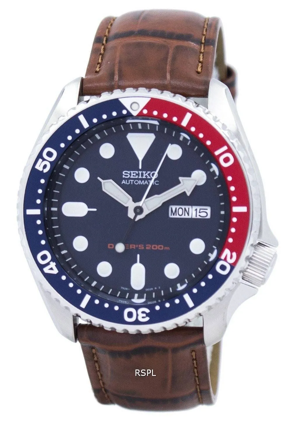 Montre 200M Ratio cuir marron SKX009K1-LS7 masculine automatique Seiko Diver