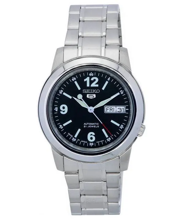 Montre Homme Seiko 5 Acier Inoxydable Cadran Noir Automatique SNKE63 SNKE63J1 SNKE63J