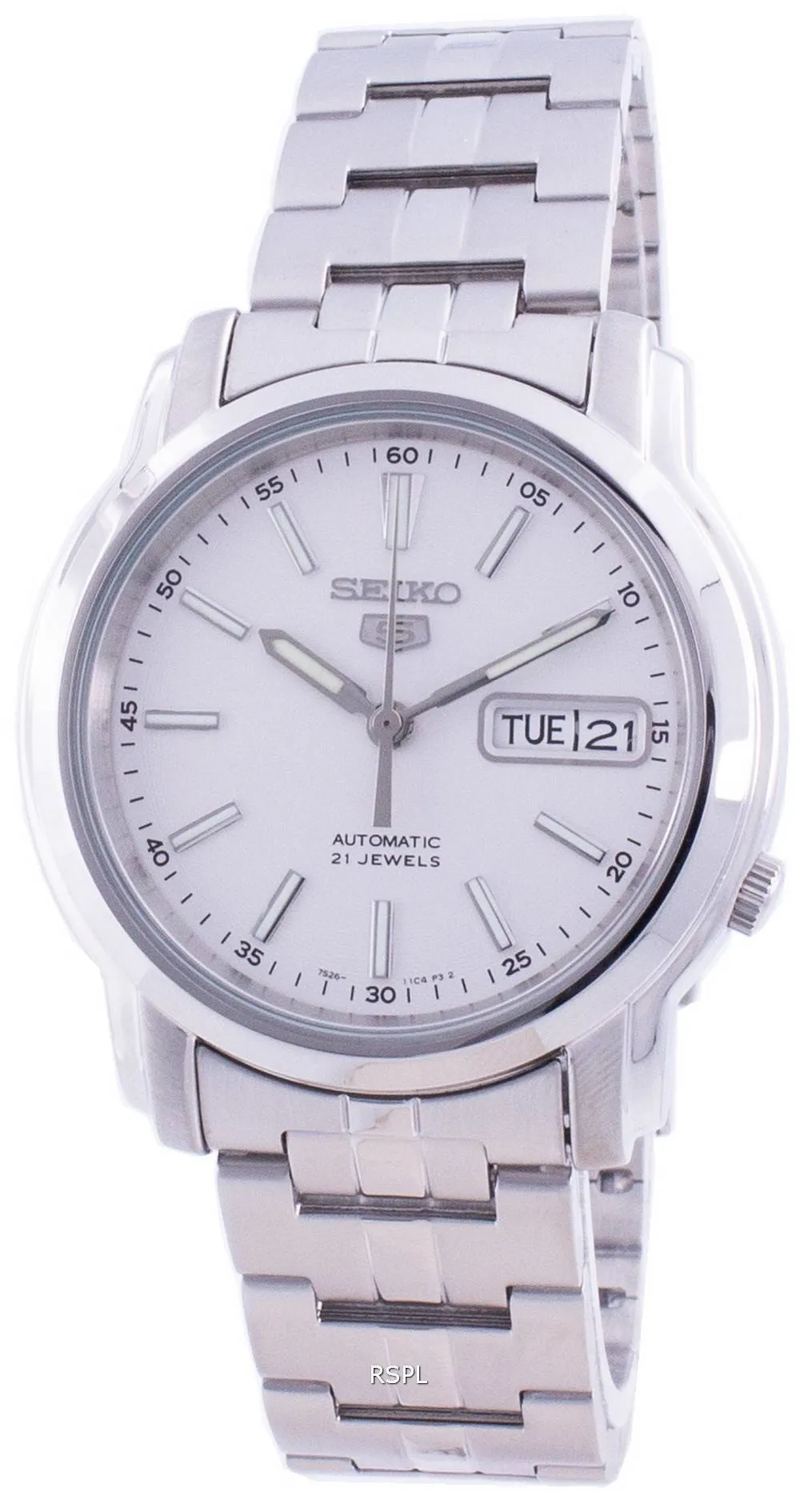 HORSMontre Homme Seiko 5 Automatique Cadran Blanc SNKL75 SNKL75K1 SNKL75K