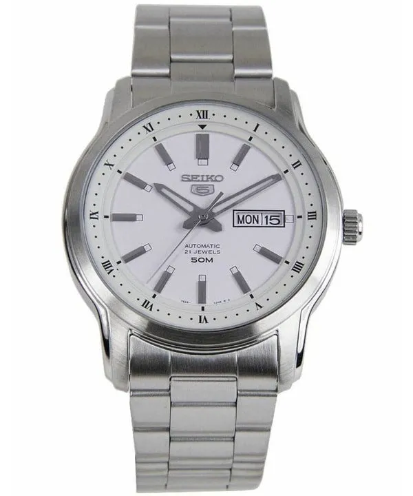 HORSMontre Homme Seiko 5 Automatique Cadran Blanc SNKP09 SNKP09K1 SNKP09K