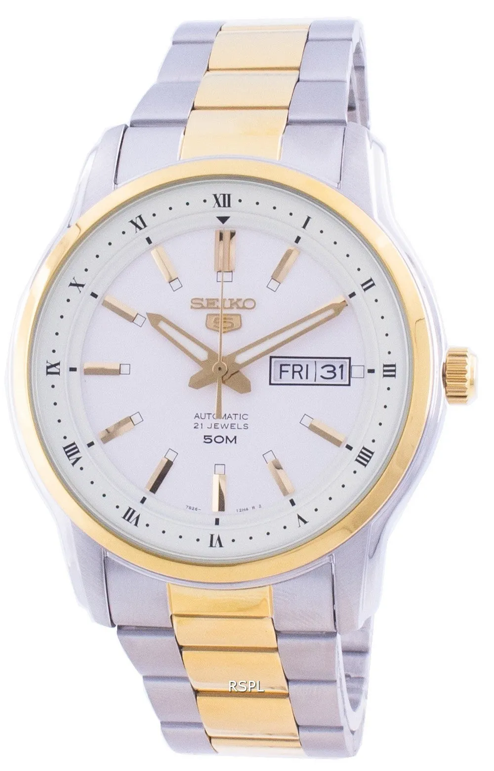 HORSMontre Homme Seiko 5 Automatique Cadran Blanc SNKP14 SNKP14K1 SNKP14K