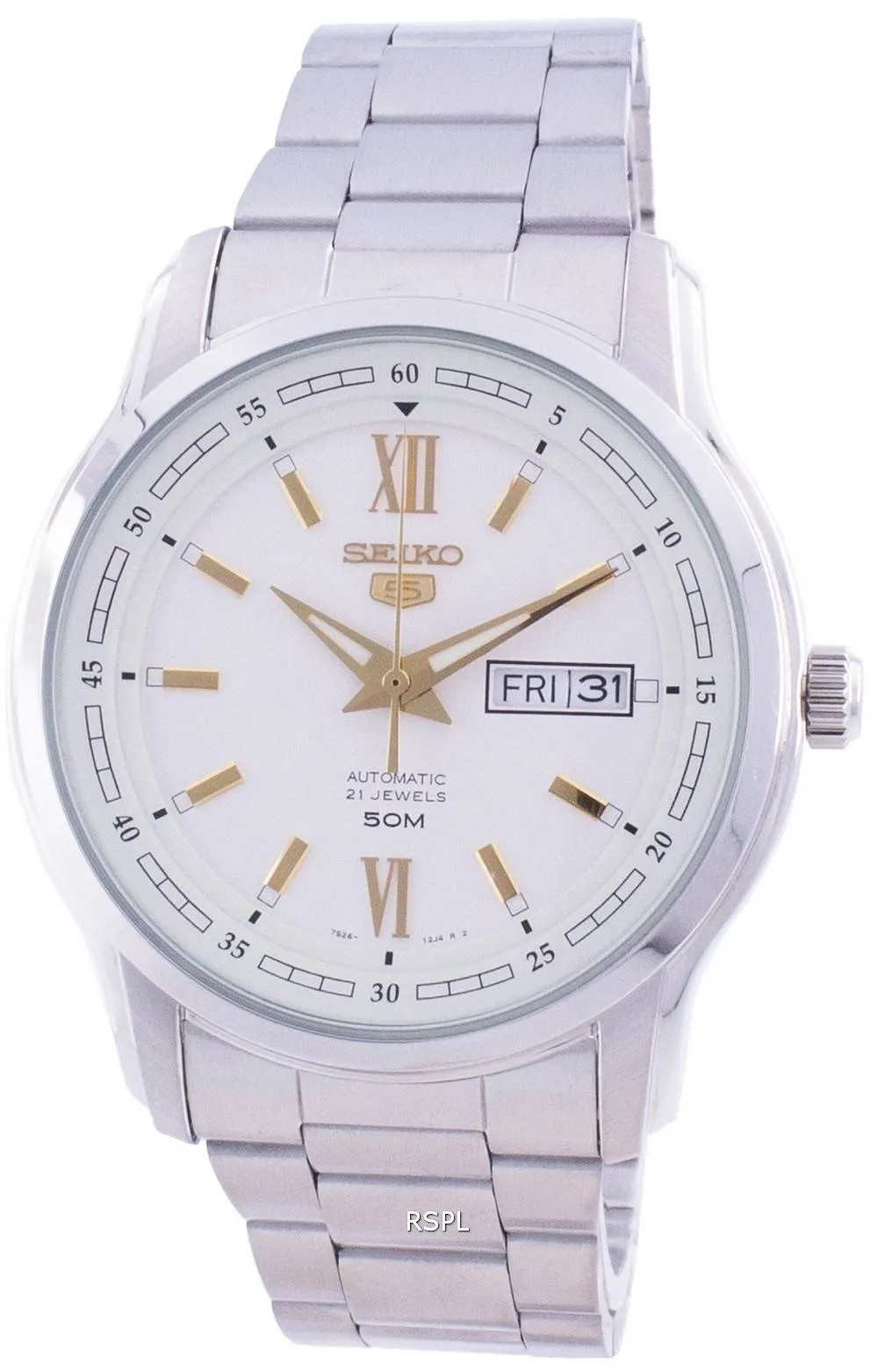 HORSMontre Homme Seiko 5 Automatique Cadran Blanc SNKP15 SNKP15K1 SNKP15K
