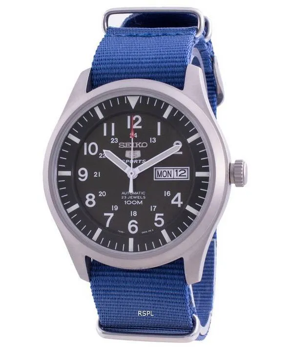 HORSMontre pour homme Seiko 5 Sports Military Automatic SNZG09K1-var-NATO8 100M