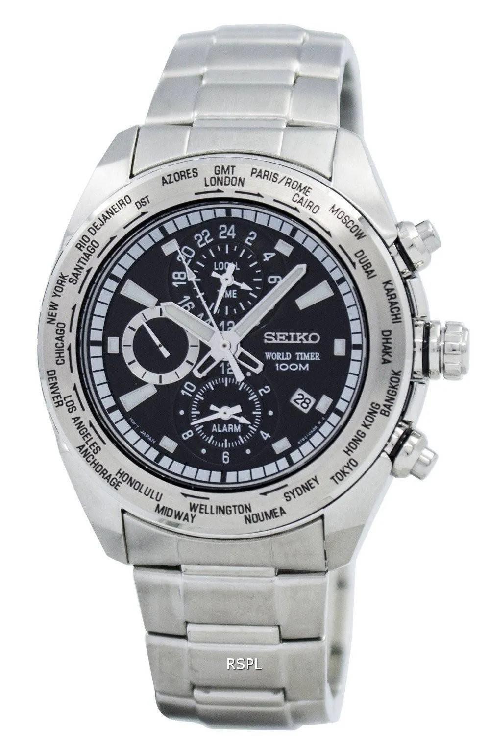 Alarme Seiko World Timer SPL031P1 SPL031 SPL031P montre homme