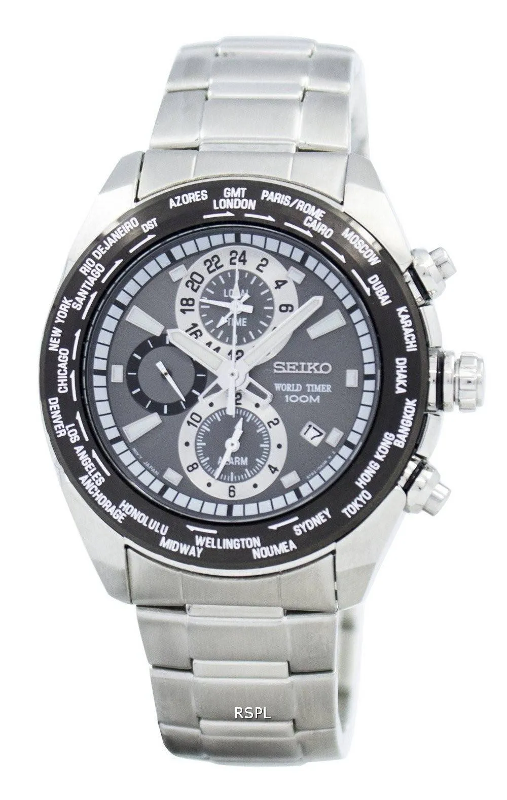 Alarme Seiko World Timer SPL035P1 SPL035 SPL035P montre homme