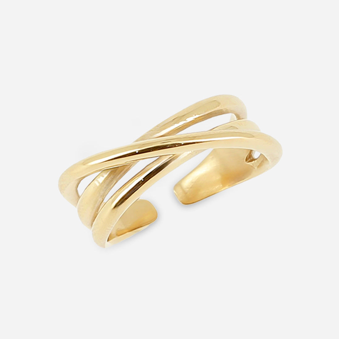 Tidja - Acier Doré - Bague - Zag Bijoux