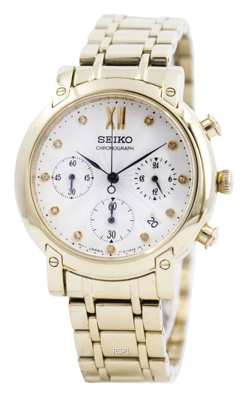 Cristaux Seiko Chronographe Quartz SRW836 SRW836P1 SRW836P Montre Femme