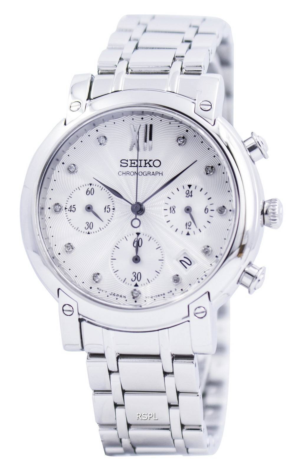 Cristaux Seiko Chronographe Quartz SRW837 SRW837P1 SRW837P Montre Femme