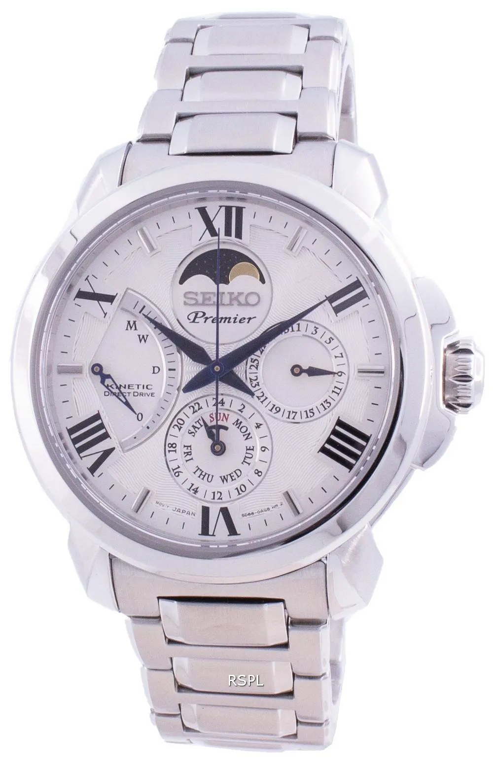 HORSMontre pour homme Seiko Premier Chronograph Kinetic Direct Drive SRX015 SRX015P1 SRX015P 100M