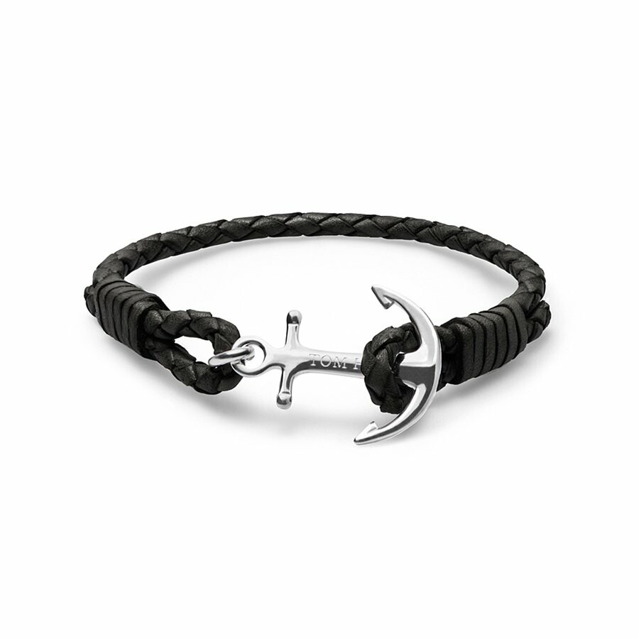 Achat Bracelet Tom Hope Jet Black S noir en cuir et argent