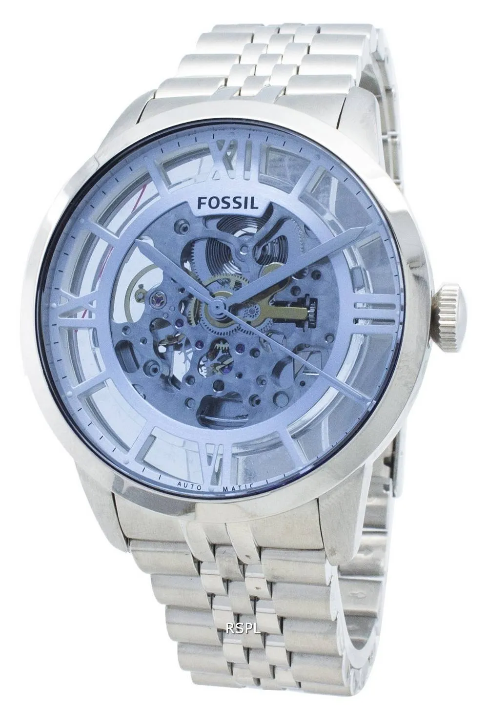 Remise à neuf Fossil Townsman ME3073 Montre Homme Cadran Squelette Automatique