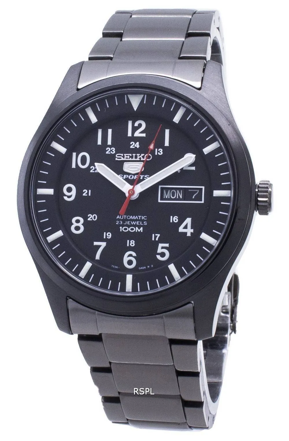 HORSMontre pour homme Seiko Automatic Sports SNZG17 SNZG17K1 SNZG17K 100M