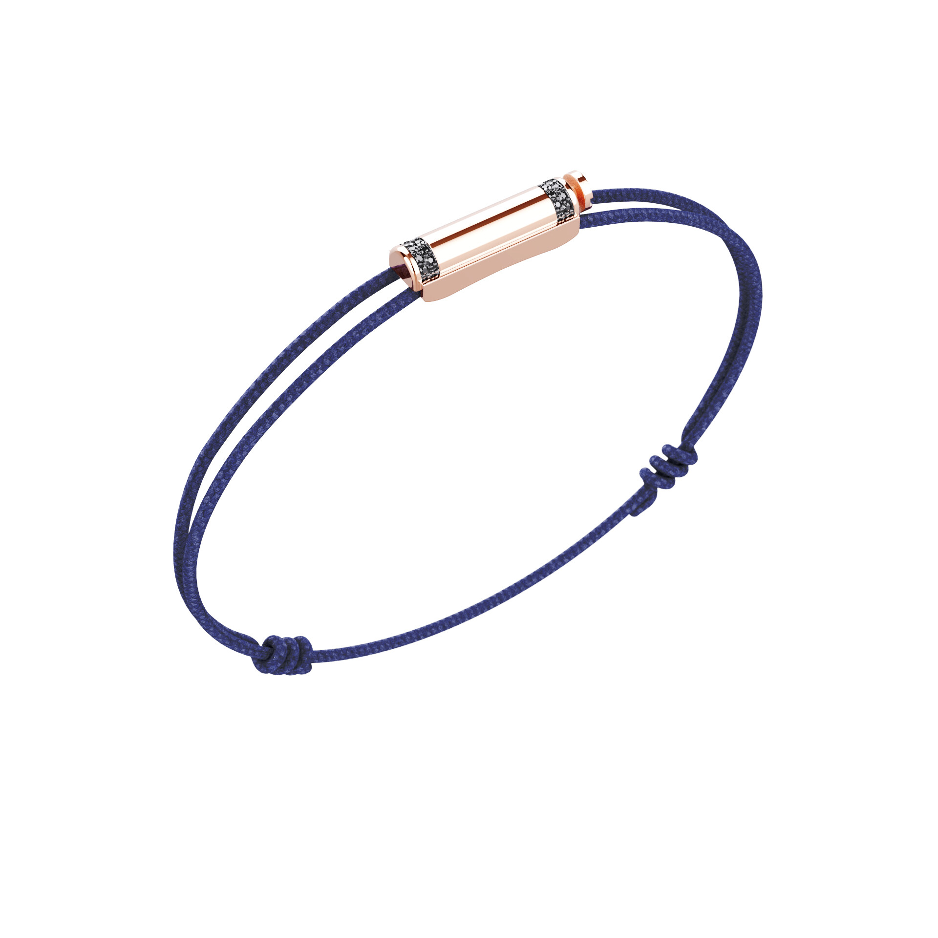 Love Affair Bracelet Unknow Brand Love Affair en or rose et diamants noirs