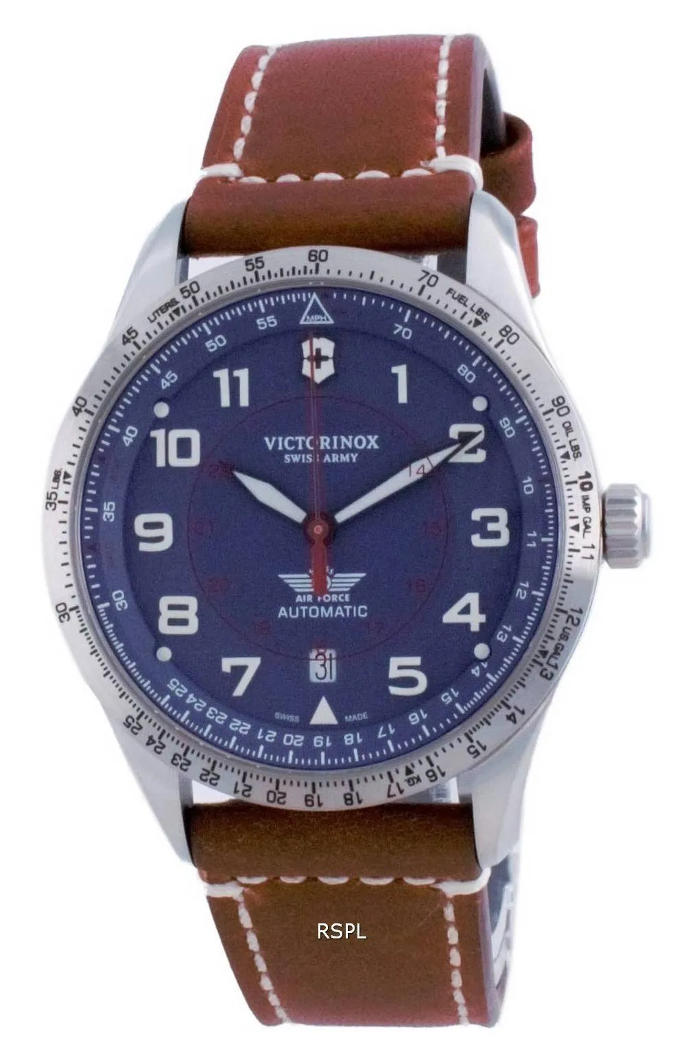 Victorinox Airboss Swiss Army Airboss Cadran Bleu Automatique 241887 100M Montre Homme