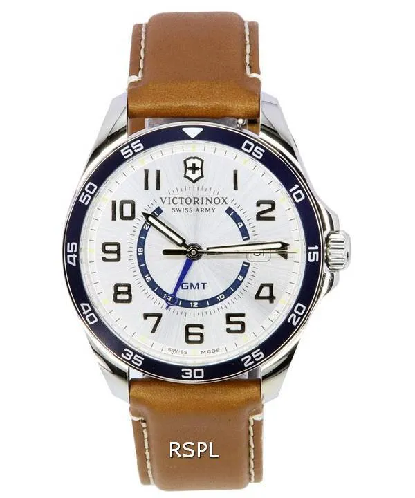 Montre pour homme Victorinox Fieldforce Classic GMT cadran argenté Quartz 241931 100M