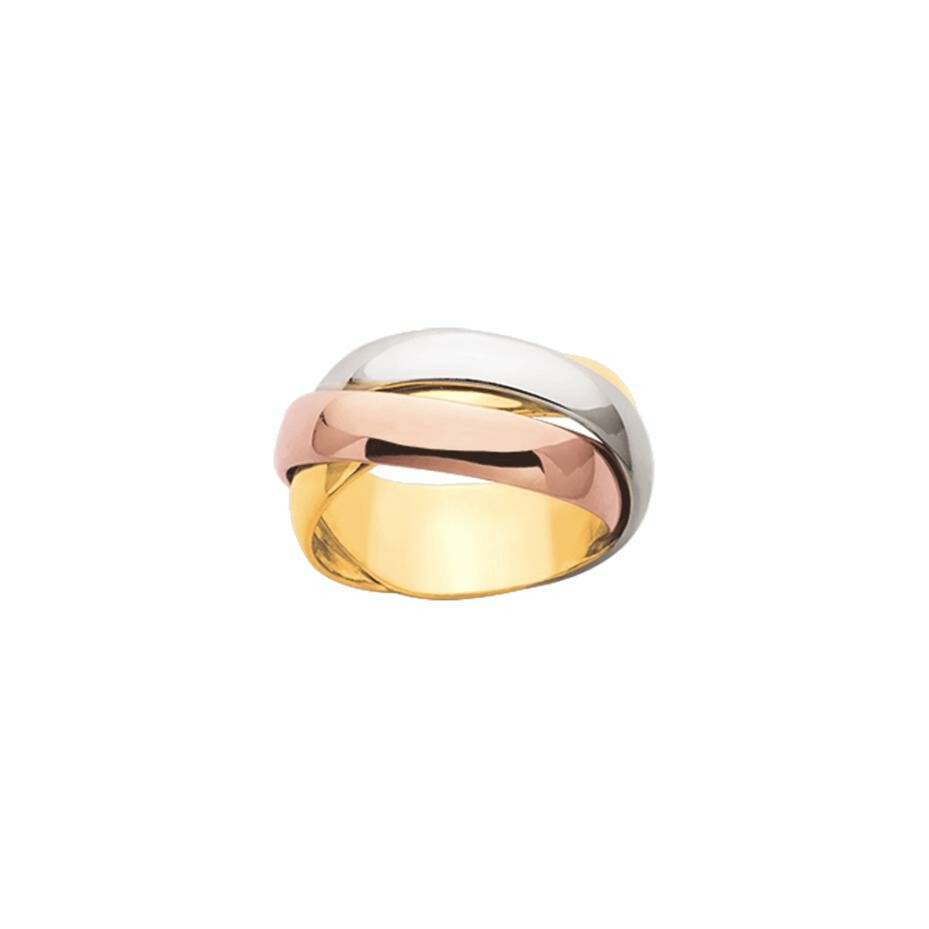 Bague en or blanc et or jaune, taille 53