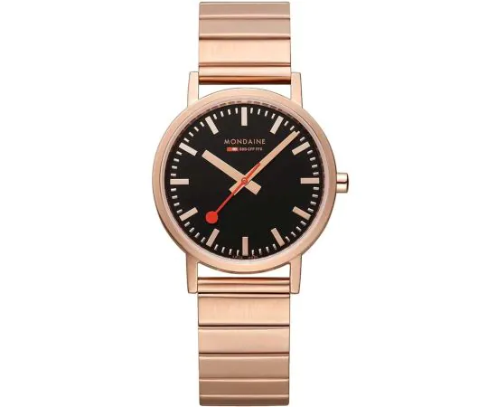 Mondaine A660.30314.16SBR Classic noir et Rosé 36mm 3ATM