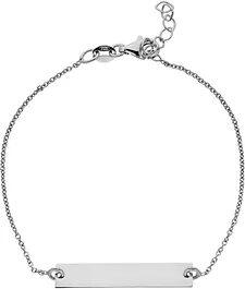 Zilverkleurig Lining Plaatarmband Fijn 30x6mm Zilver Rd 104.0549.19