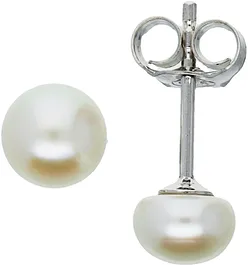 Zilverkleurig Lining Pareloorknopjes Rd 5mm Zilver+ 106.0425.05