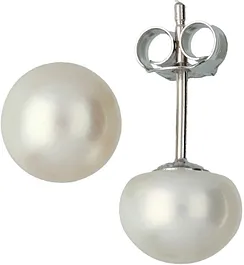 Zilverkleurig Lining Pareloorknopjes Rd 8mm Zilver+ 106.0425.08