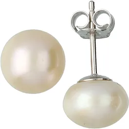 Zilverkleurig Lining Pareloorknopjes Rd 9mm Zilver+ 106.0425.09