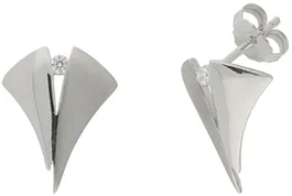 Zilverkleurig Lining Oorknoppen Fantasie Rd CZ Zilver+ 106.5028.00