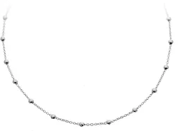 Zilverkleurig Lining Schakelcollier anker bolletjes 925* 102.1098.39