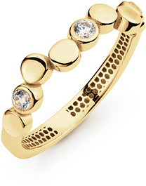 Glow Ring Fantasie CZ Geelgoud 585 214.0102