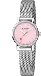 Mondaine MSE.26130.SM Horloge - Milanees - Sunrise pink - 26mm