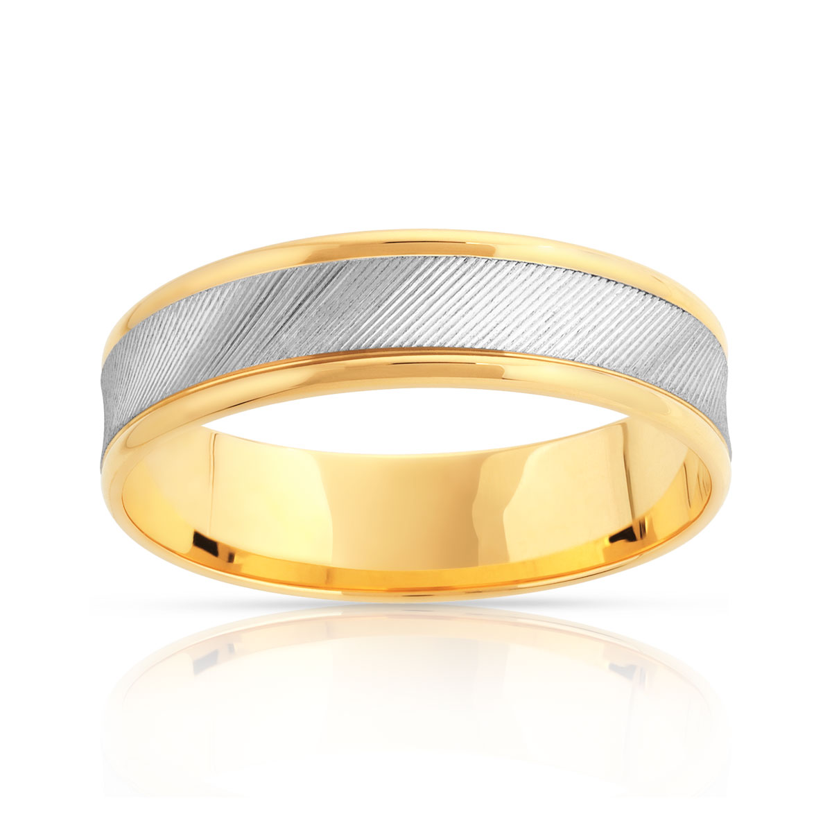 Alliance 2 ors 750 centre nacré 5 mm