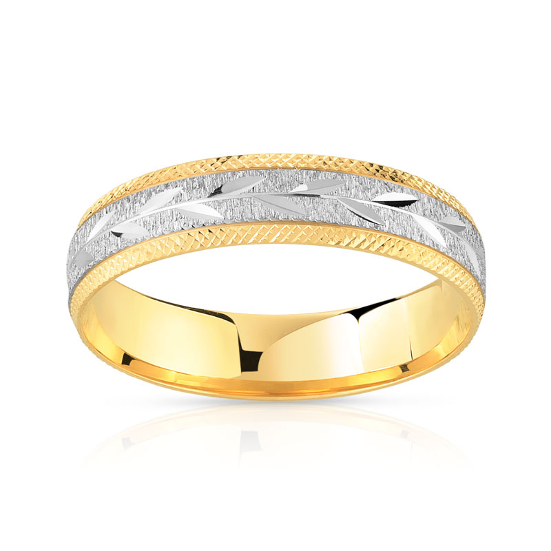 Alliance 2 ors 750 diamanté épis 5 mm