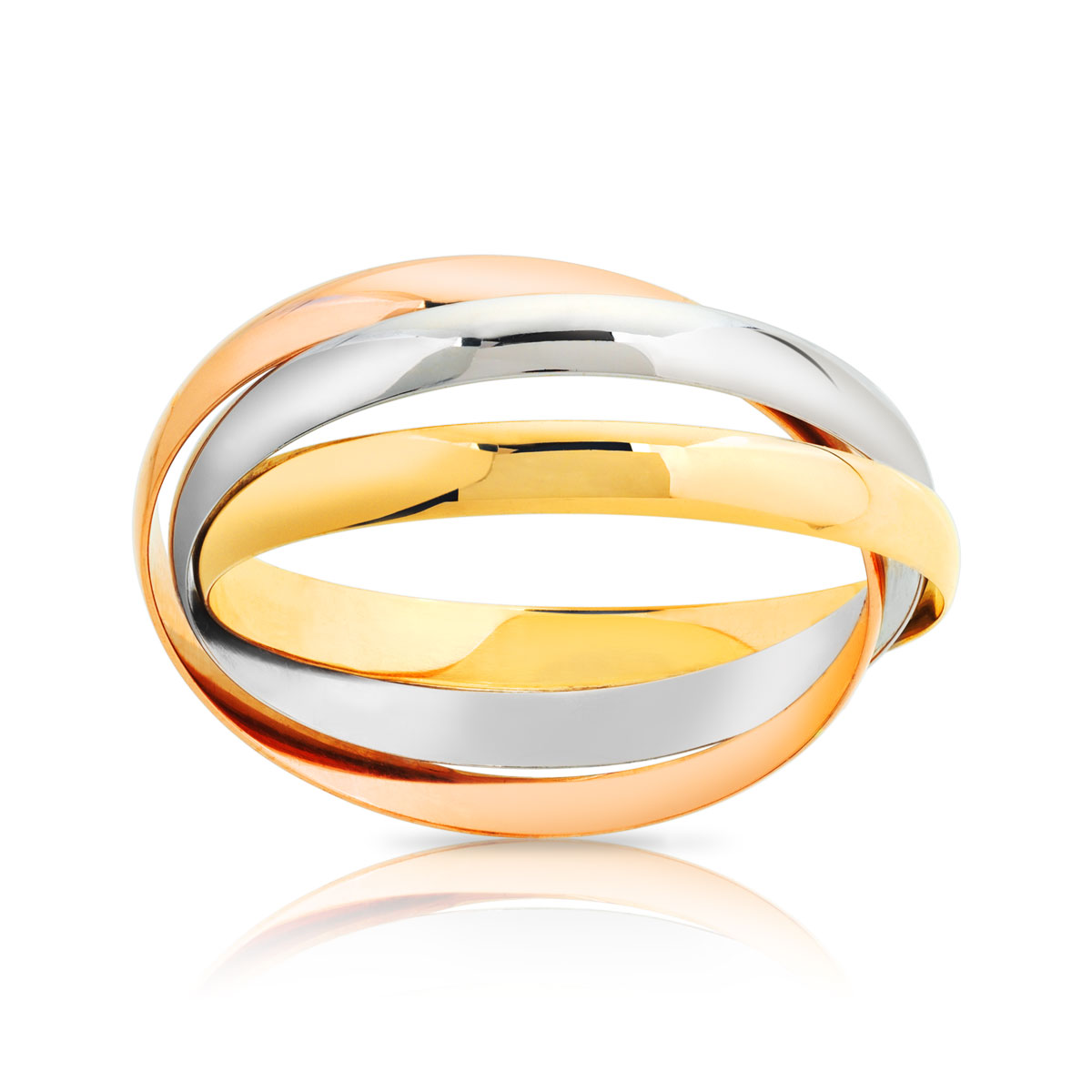 Alliance 3 ors 750 demi-joncs massifs entrelacés