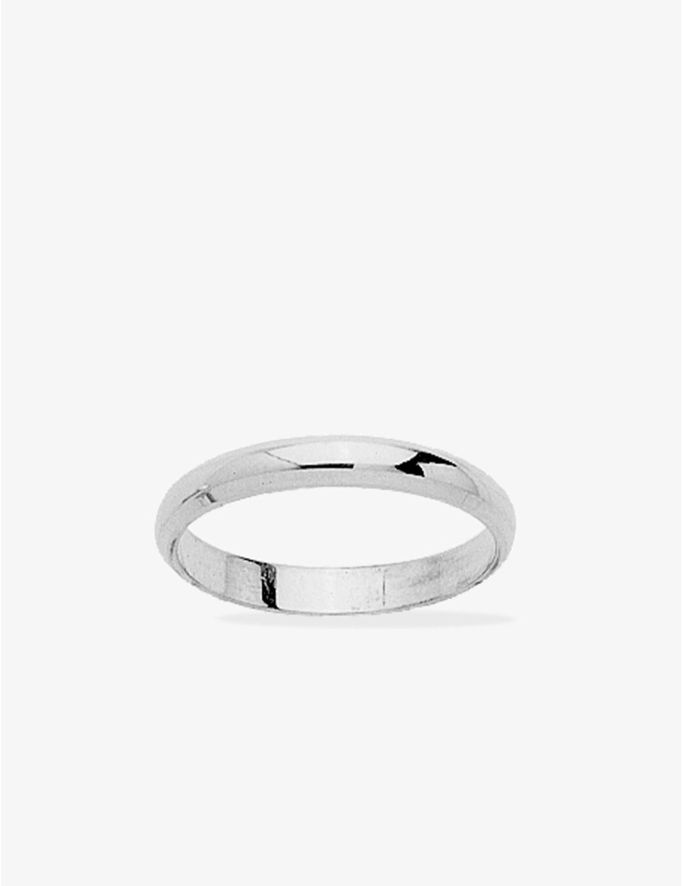 Alliance demi-jonc 3 mm en or blanc 750 ‰ - Mariage