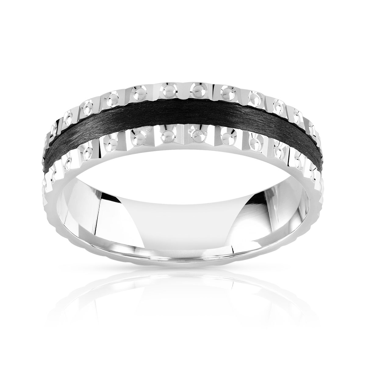 Alliance or 375 blanc et carbone