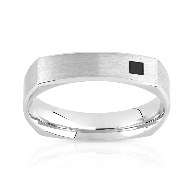 Alliance palladium 950 et diamant noir