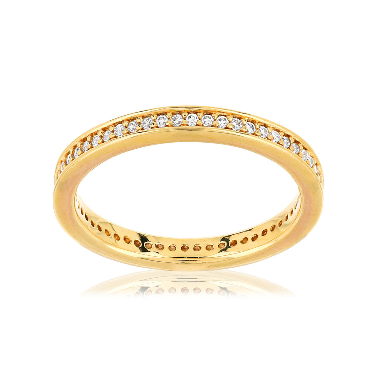 Alliance plaqué or tour complet zirconias