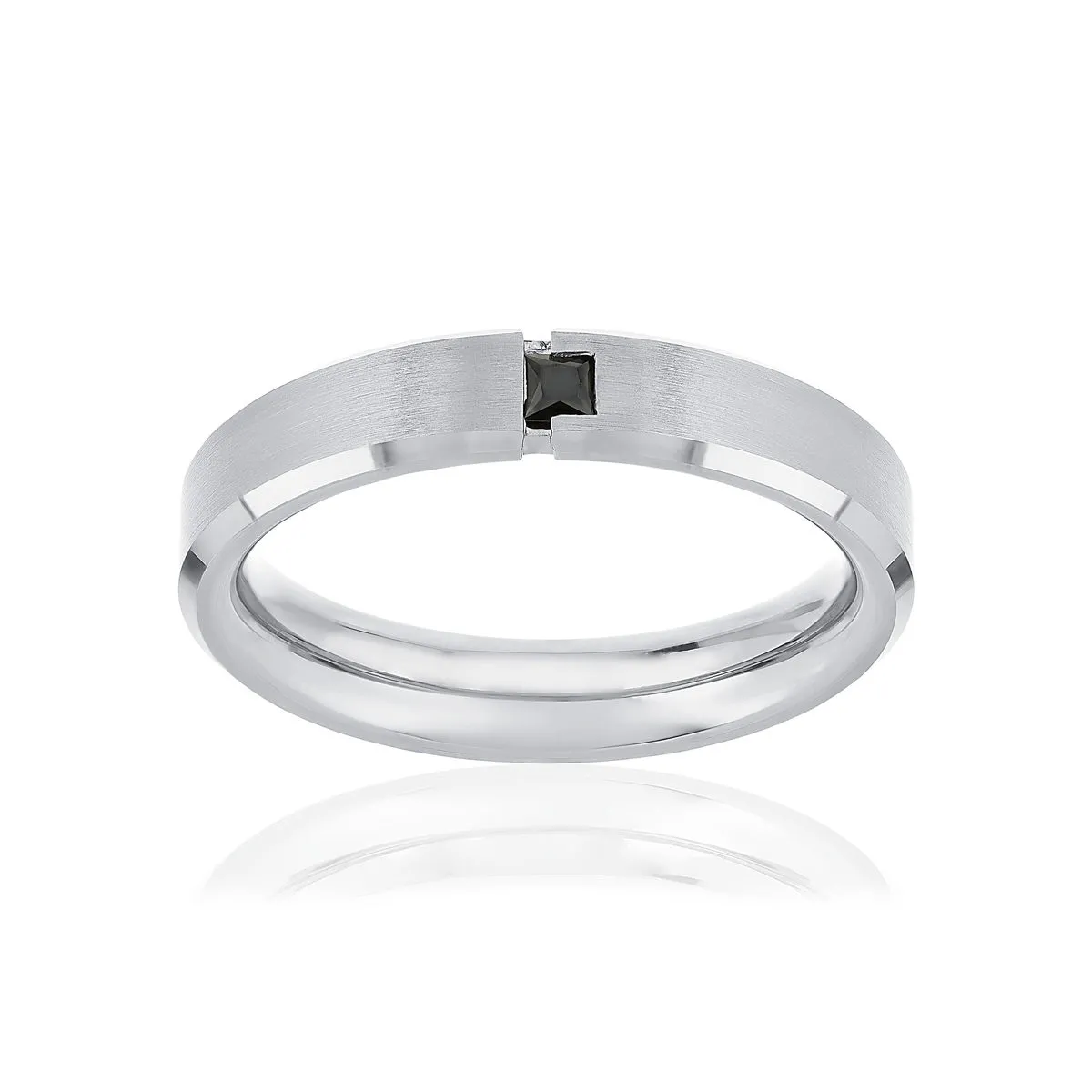 Alliance platine 950 blanc diamant HSI 0.1 carat