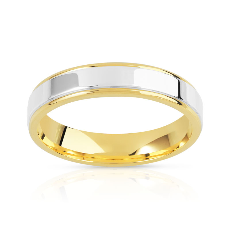 Alliance platine 950 et or 750 jaune