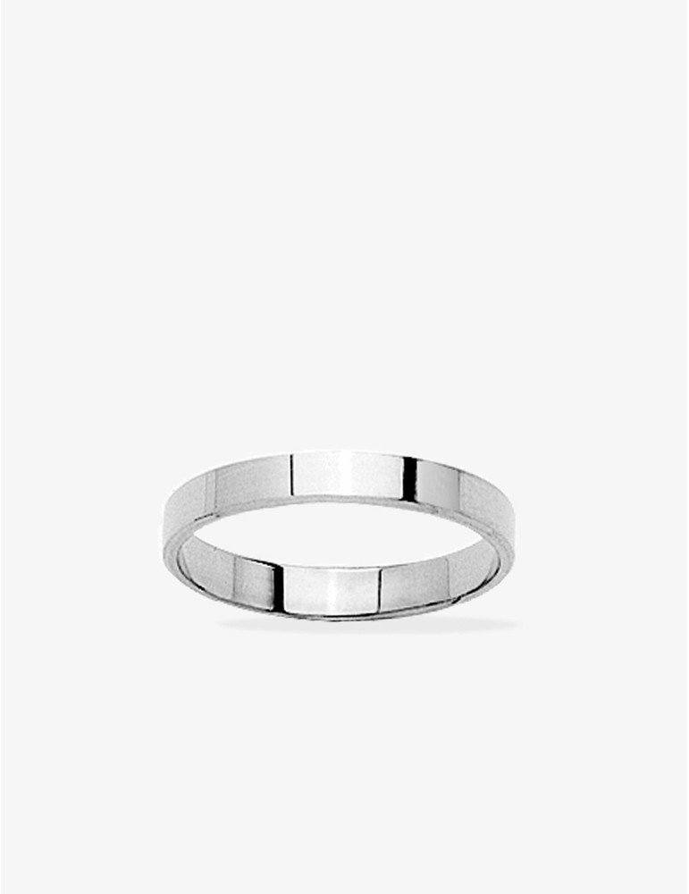 Alliance ruban argent 925 ‰ rhodié 3 mm - Mariage