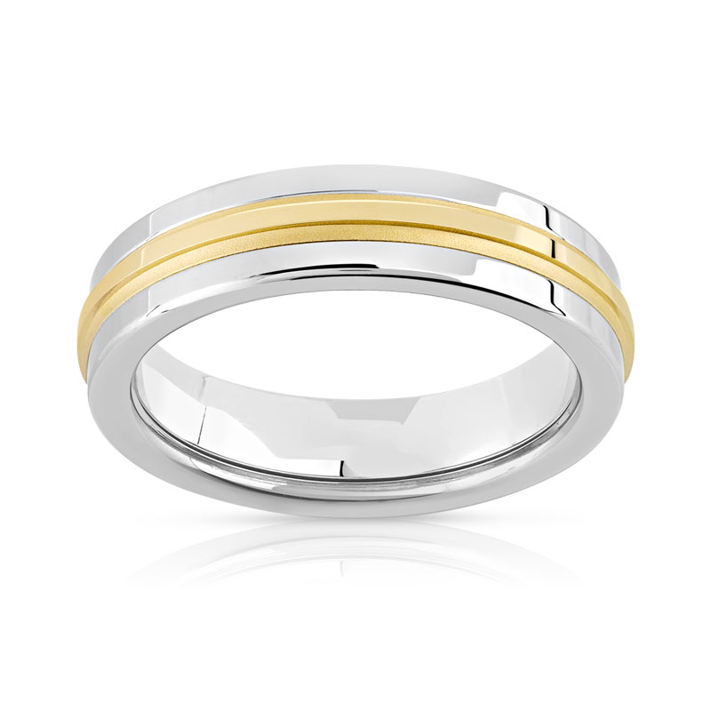 Alliance titane et or 375 jaune 5 mm