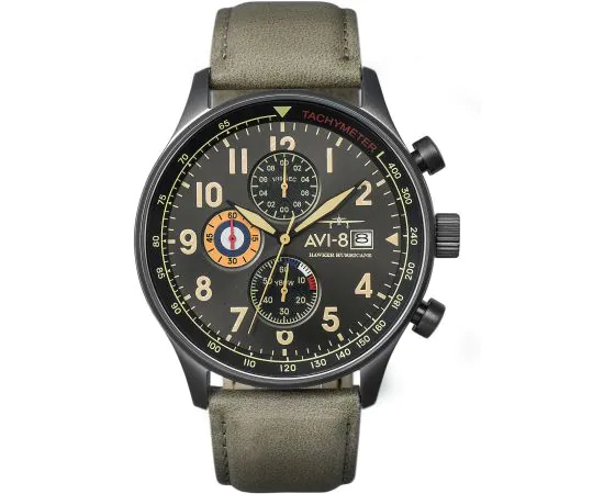 AVI-8 AV-4011-0E Hawker Hurricane Chronographe Montre Homme 42mm 5ATM