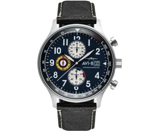 AVI-8 AV-4011-01 Montre Homme Hawker Hurricane Classic Chronographe 43mm 5ATM
