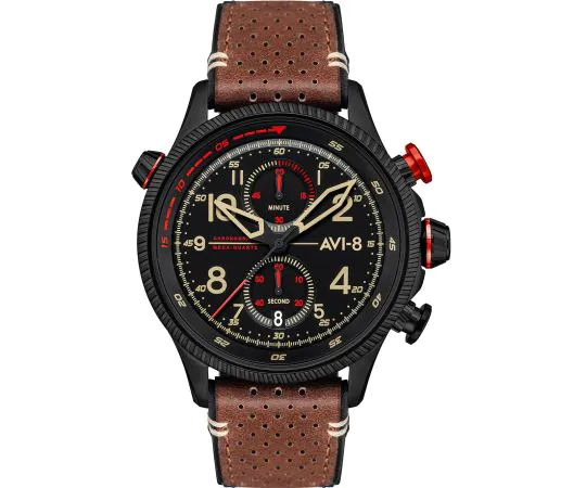 AVI-8 AV-4080-04 Hawker Hunter Chronographe Montre Homme 44mm 5ATM