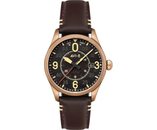 AVI-8 AV-4090-06 Montre Homme Spitfire Bronze Automatique 42mm 5ATM