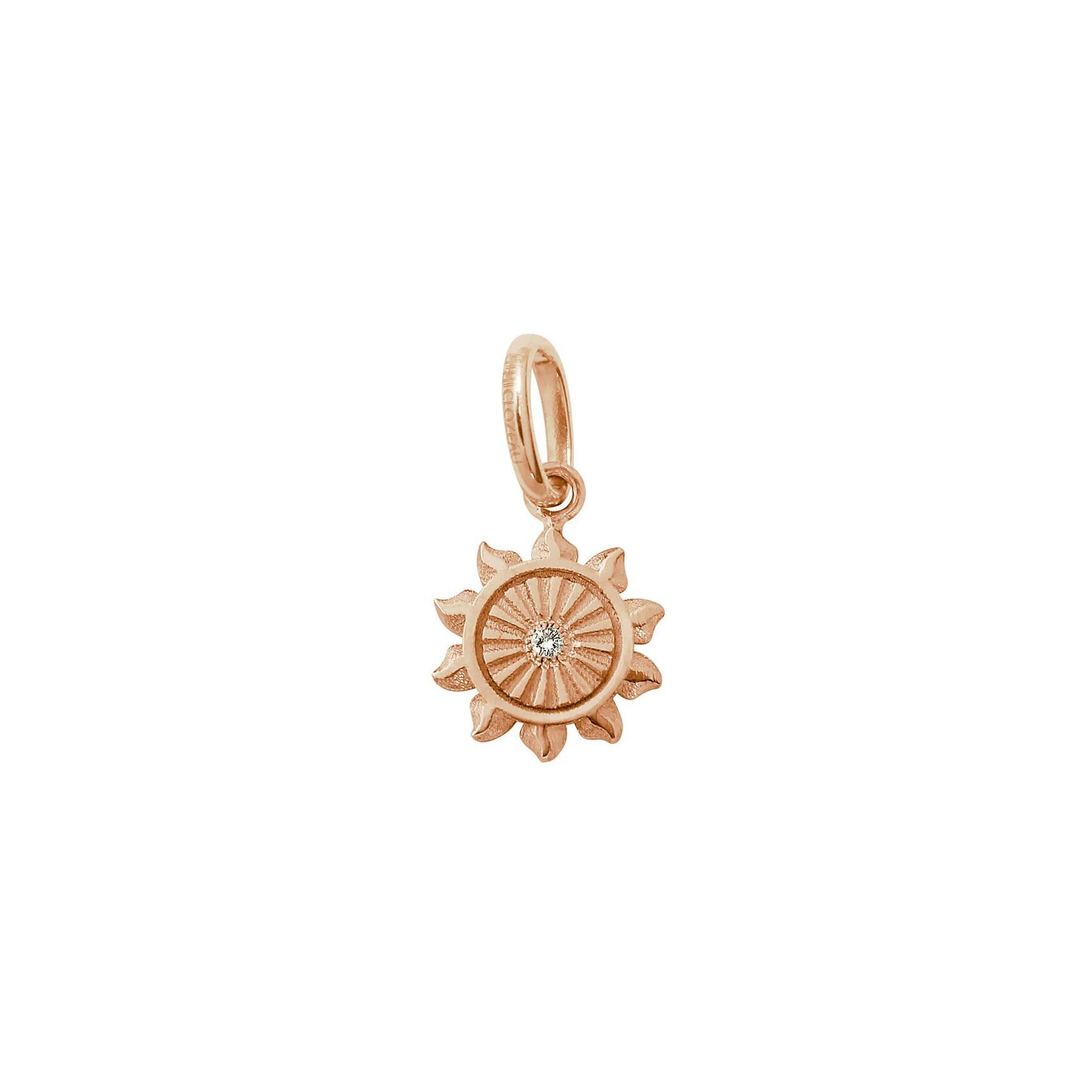 Pendentif Gigi Clozeau Lucky Sun en or rose et diamant